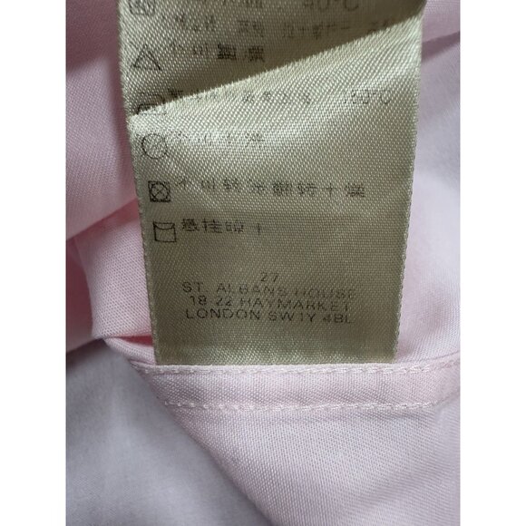 Burberry London Mens Shirt Pink EKD Nova Check Flip Cuff Size Large Button Down - Picture 8 of 14